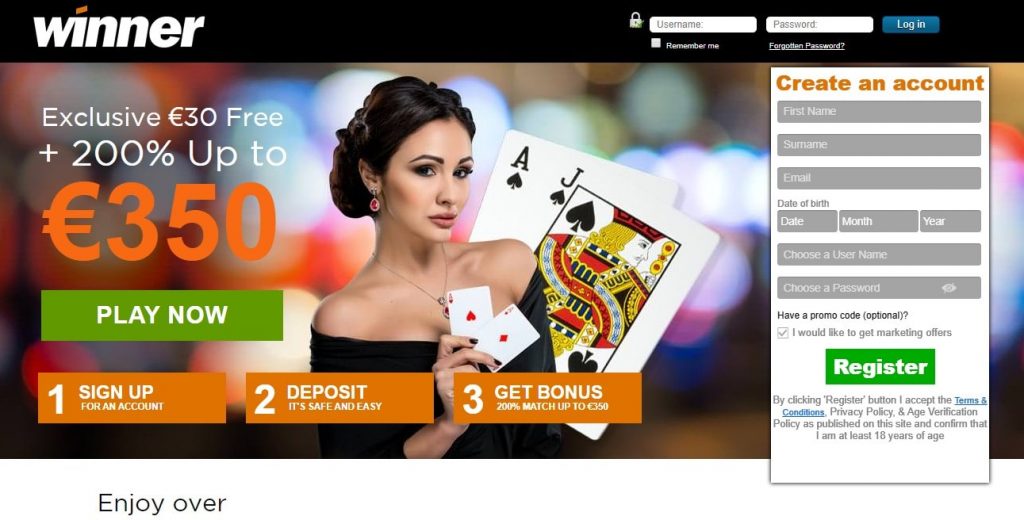 Winner Casino Screenshot