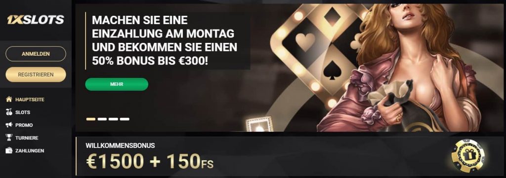 1xslots Casino Starseite