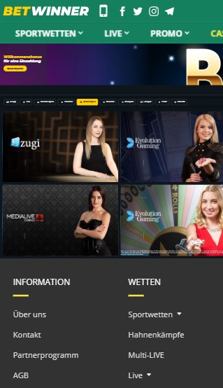 Betwiner Casino Mobile