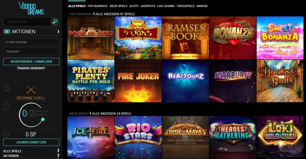 Voodoodreams Casino Startseite