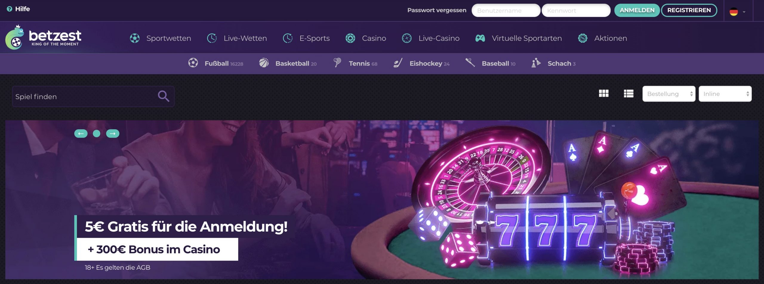 Betzest Casino Startseite